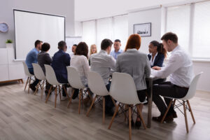 Task Force Members at a table